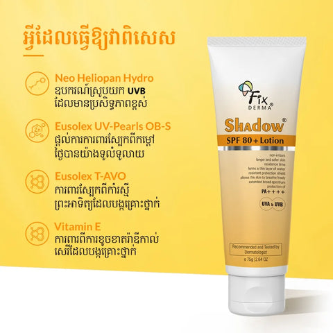 Shadow Sunscreen SPF 80 lotion -  Sunscreen for Face & Body