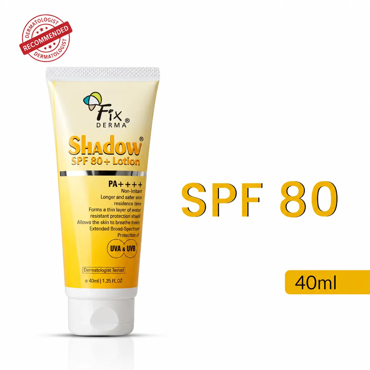 Shadow Sunscreen SPF 80 lotion -  Sunscreen for Face & Body